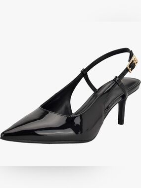 Tommy Hilfiger Black Patent Cerizza  Pointed Slingback Pump